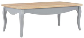 vidaXL Mesa de centro 110x60x40 cm pinho maciço cinzento e castanho