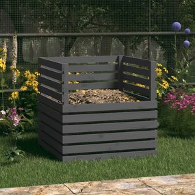 vidaXL Caixote de compostagem 80x80x78 cm madeira de pinho maciça