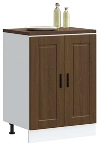 vidaXL Armário base cozinha Porto derivados madeira carvalho castanho
