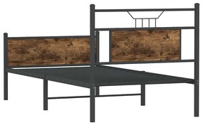 Estrutura cama s/ colchão derivados de madeira carvalho fumado