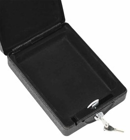 Cofre de Segurança Preto Metal Pequeno Fechaduras