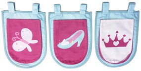 Conjunto Cama alta de Criança PINO 90 x 200 cm + estrado + escada + escorrega + cortina + túnel + bolsas de arrumação Princesa Natural