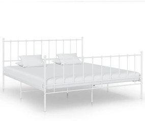 vidaXL Estrutura de cama 180x200 cm metal branco