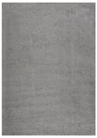 Tapete shaggy de pelo alto 140x200 cm cinza