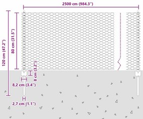 Postes de Cerca vidaXL 11 pcs U-Channel Verde 80 cm Aço
