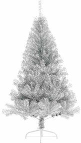 Árvore de Natal Artificial Prateado 180 cm Aço