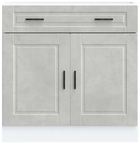 Armário base cozinha Porto derivados madeira cinzento cimento