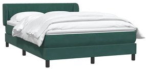 Box Cama primavera com Colchão Verde Escuro 140x210 cm Veludo