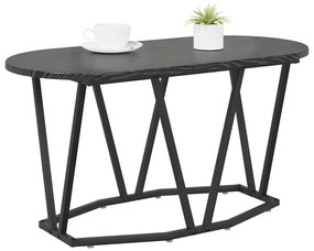 Mesa de Café vidaXL Preta em Carvalho 80x40x40,5 cm em Madeira Revesti