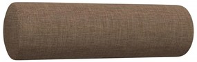 3pcs conjunto de sofás c/ almofadas decorativas tecido castanho