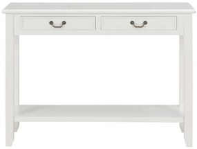 Mesa consola 110x35x80 cm madeira branco