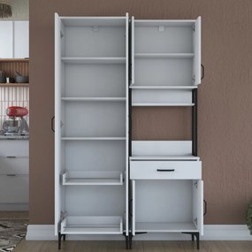 Armário Alto de Cozinha "Stella " - Design Moderno - Branco