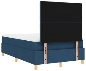 Cama Box com Colchão Azul 120x200 cm Tecido