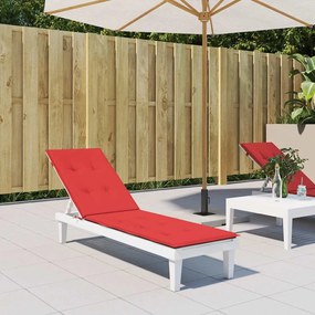 Almofadão para cadeira de terraço (75+105)x50x4 cm vermelho
