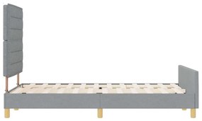Cama vidaXL Cinza Claro 120x190 cm Tecido