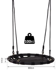 baloiço do  para crianças balanço do ninho da criança forma redonda do balanço da árvore carga 100kg Assento confortável Tecido Oxford Jardim ao ar livre