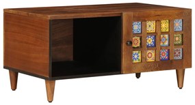 vidaXL Mesa de centro Castanho 80 x 50 x 40 cm Madeira de manga maciça