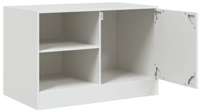 Móveis de TV 2 pcs 67x39x44 cm aço branco
