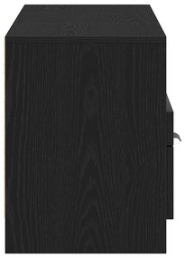 Estante para TV Carvalho Preto 150x33,5x45 cm Madeira Revestida