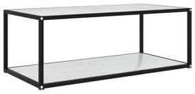 Mesa de centro 100x50x35 cm vidro temperado branco