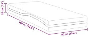 Colchões Branco, Cinza 90 x 190 cm