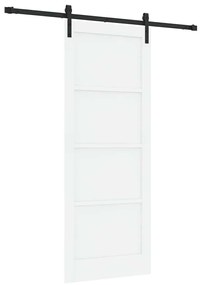 Porta Deslizante vidaXL com Conjunto de Hardware Branco 83x211 cm Made