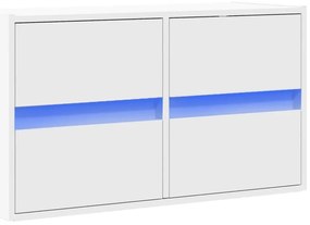 Móvel de parede para TV com luzes LED 80x31x45 cm branco