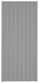 Painéis de telhado 36 pcs 100x45 cm aço galvanizado cinzento