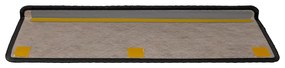 Tapetes escada adesivos aspeto sisal 30pcs 65x21x4 cm antracite