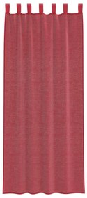 Cortinas de voile com laços 2 pcs vermelho tinto 140x260 cm