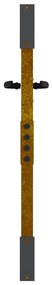 Portão de jardim 85x75 cm aço corten design árvore