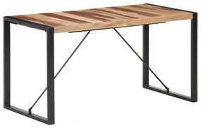 vidaXL Mesa de jantar 140x70x75 cm madeira maciça