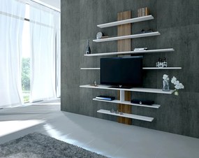 Unidade TV Zebra – Branco/Nogueira – 160x160x30 cm