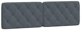 Estrutura de cama sem colchão 160x200 cm veludo cinzento-escuro