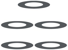 Conjunto de Plantadeiras Plásticas Antracite Plástico Grande