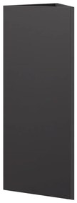 Vaso/floreira de jardim triangular 30x26x75 cm aço preto