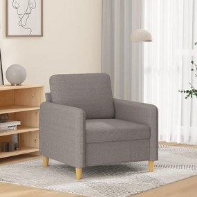 vidaXL Poltrona tecido 60 cm cinzento-acastanhado