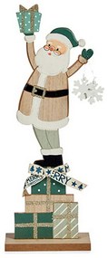 Figura Decorativa Verde Pai Natal Madeira (7 X 40 X 14 cm)