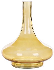 Vaso de vidro amarelo 30 cm PANEER Beliani