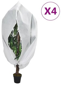 vidaXL Coberturas para plantas com fecho 4 pcs 70 g/m² 2,36x2 m
