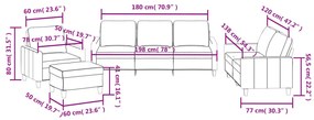 4 pcs conjunto de sofás com almofadões couro artificial preto