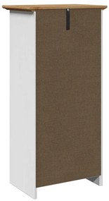 Armário de casa de banho BODO 44x30x90 cm branco e castanho