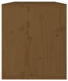 Armário de parede 60x30x35 cm pinho maciço castanho mel