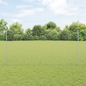 Cerca Euro com 10 Postes U Prata 1,5x10 m Aço