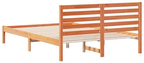 Estrutura da Cama com cabeceira Castanho-mel 140 x 210 cm