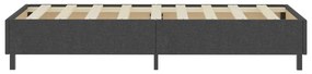 Cama boxspring 100x200 cm tecido cinzento-escuro