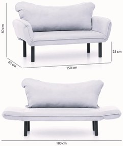 Sofá-Cama 2 Lugares Chatto – Multicolor – 150x75x70 cm