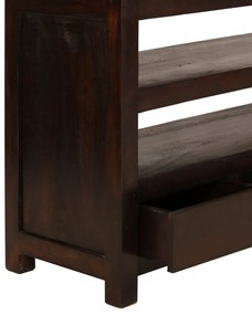 Móvel TV madeira de acácia maciça 90x30x55 cm castanho escuro