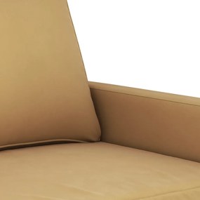Poltrona 60 cm veludo castanho
