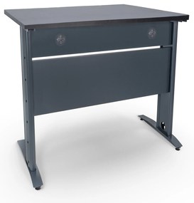 Secretária Escritório 800x800 Soho Antracite / Preto – Soho